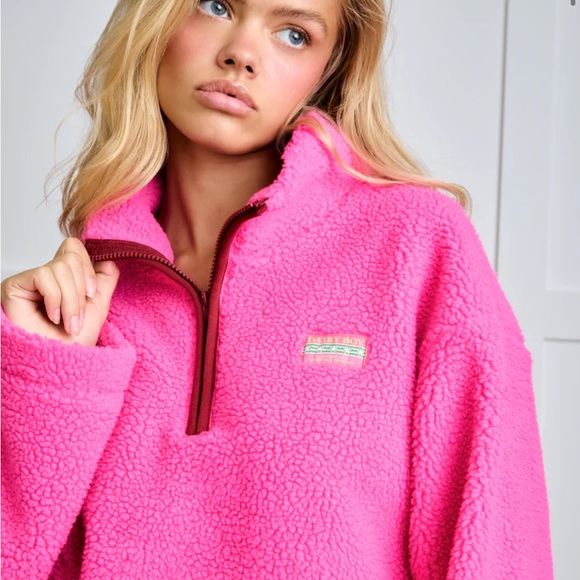 Dairy Boy Green Mountain Fleece Highlighter Pink Pullover - Picture 3 of 6